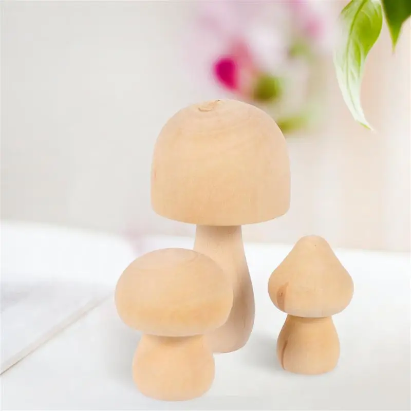 

9 шт. натуральные деревянные необработанные деревянные игрушки в форме грибов для детей граффити