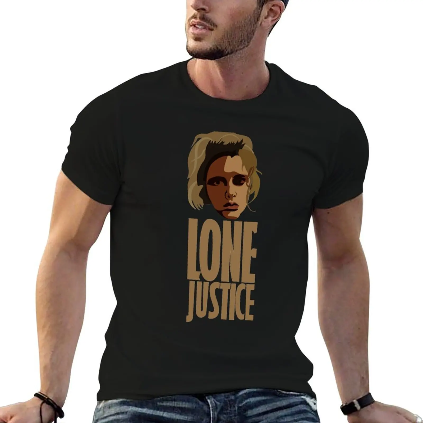 Фото Классическая футболка Lone Justice Maria Mckee, удобная рубашка с короткими рукавами для тренировок №1