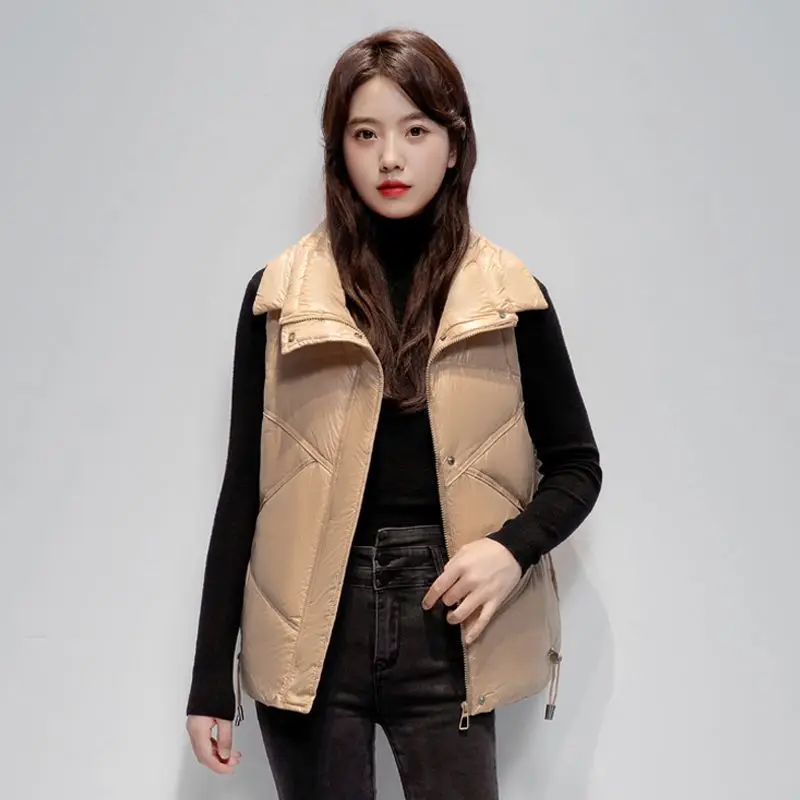 Women Ultra Light Down Long Vest Casual Slim Waistcoat  White Duck Down New Korean Style 2023 Fashion Hot Saling Vest U29