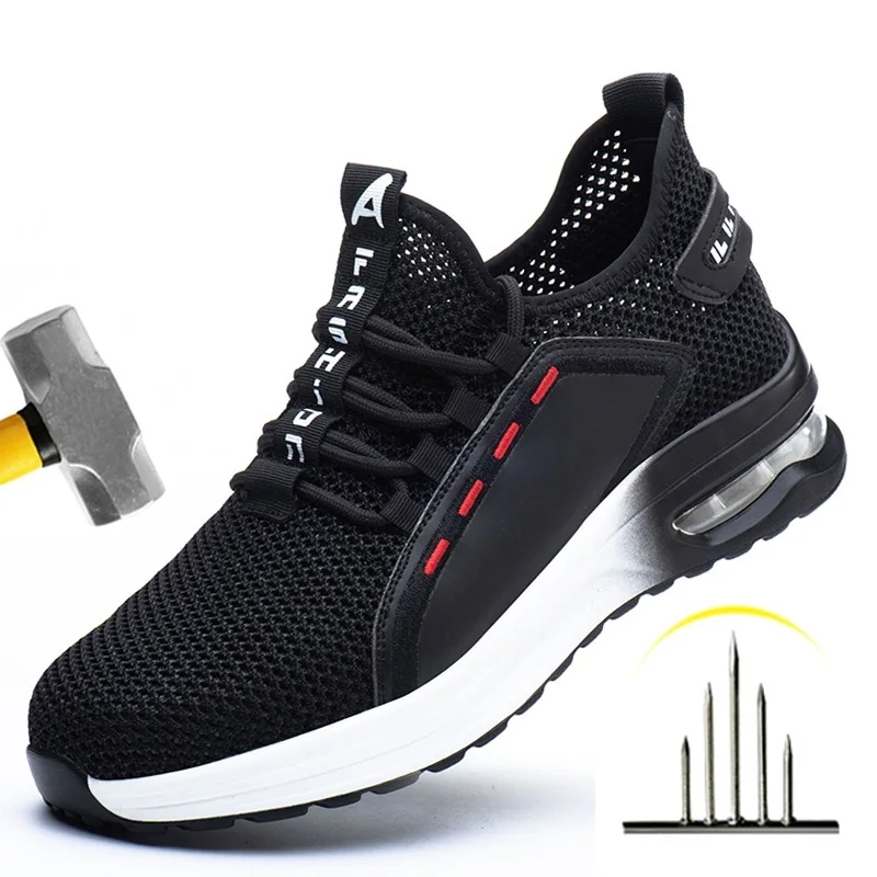 

Men Work Safety Shoes Anti-puncture Working Sneakers Male Indestructible Work Shoes Men Boots Lightweight Men Shoes Safety Boots