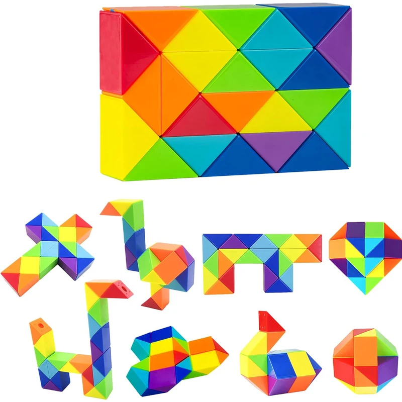 Скоростной куб волшебная линейка в виде змеи поворотная головоломка 48/72 клинья