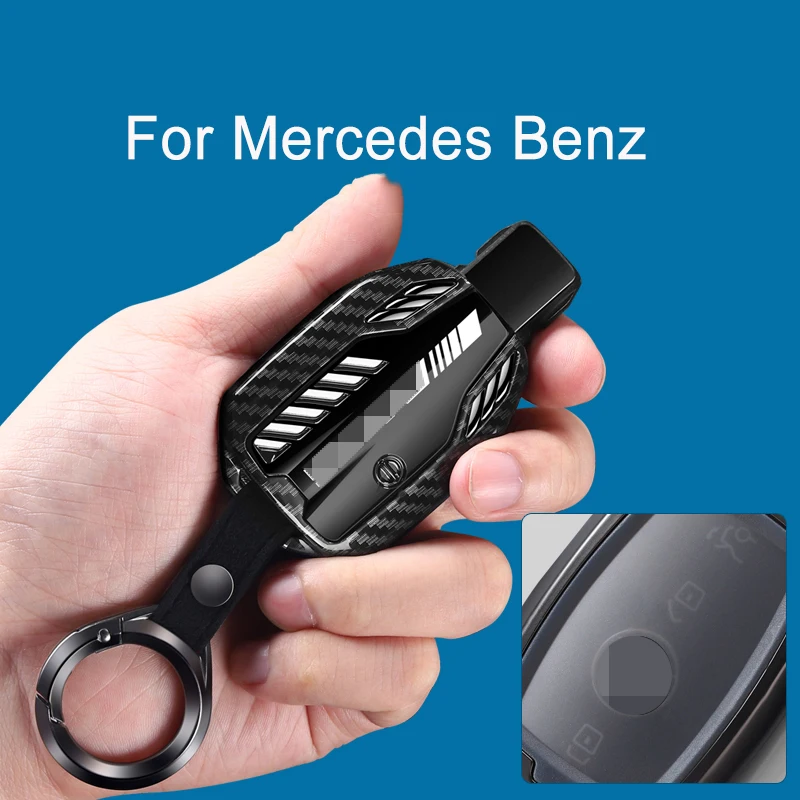 

For Mercedes-Benz CLA180 CLS350 GLB GLA GLE GLC GLK GLS ML250 R320 S400 E-Class C260L E260 Zinc Alloy Car Key Case Cover Shell