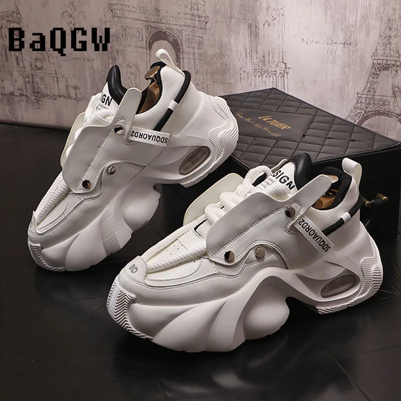 Кроссовки мужские на толстой подошве брендовые дизайнерские туфли плоской