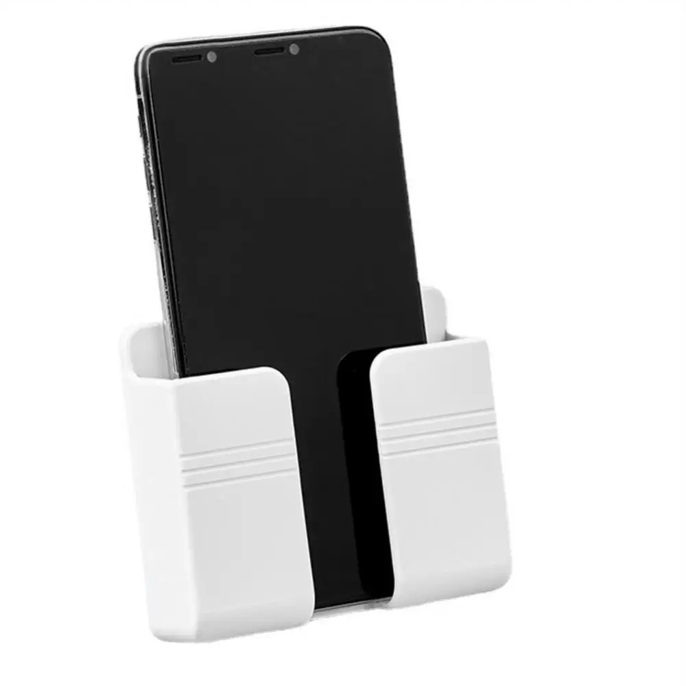 

Punch-free Plug Phone Charging Stand Plastic Wall Mobile Phone Holder Self Adhesive Rack Wall-mounted Holder Organizer