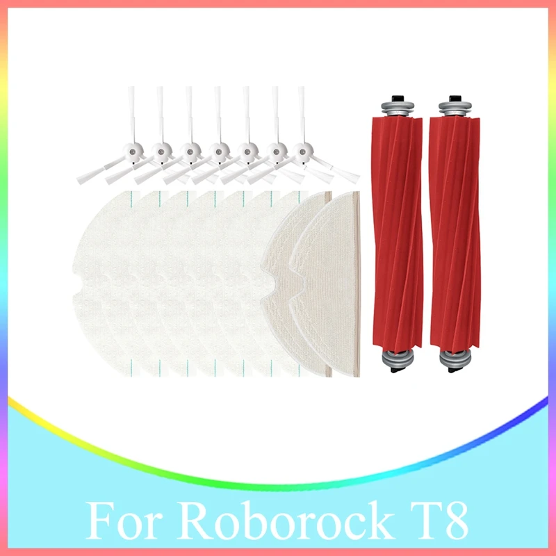 

Replacement Parts Main Brush Side Brush Mopping Cloth For Roborock T8 Robot Vacuum Cleaner Spare Accessories