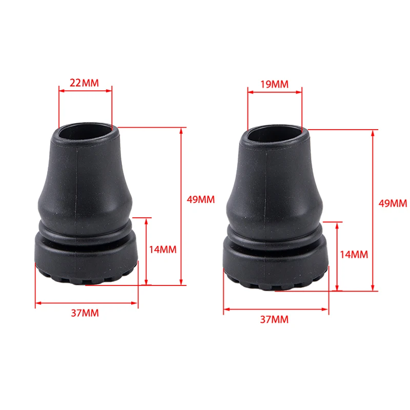 

Crutches Rubber Pad 19mm/22mm Anti-slip Walking Stick Feet Head Crutch Accessories Antislip Tips Crutch Feet Bottoms Protector