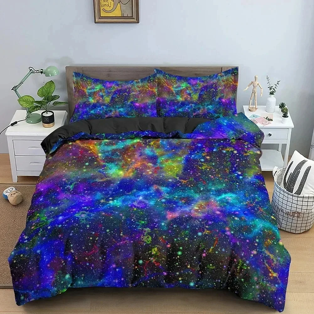 Комплект постельного белья Galaxy Space 3D Universe пододеяльник психоделический с