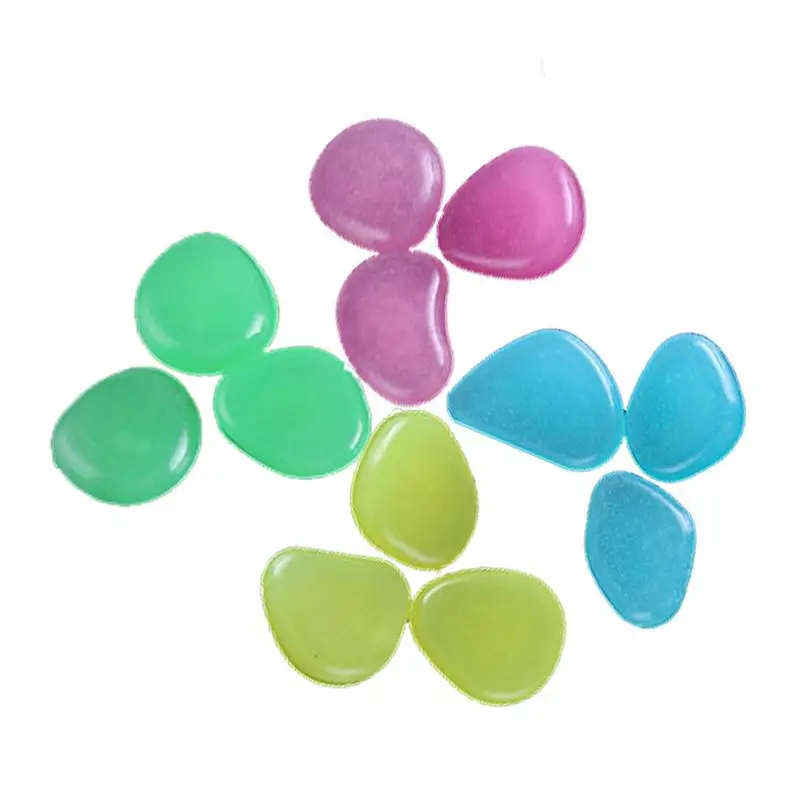 

200pcs Luminous Fish Tank Rocks Glowing Rocks Outdoor Garden Stones Gravel Luminous Backyard Decor Garden Stones Fish Tank