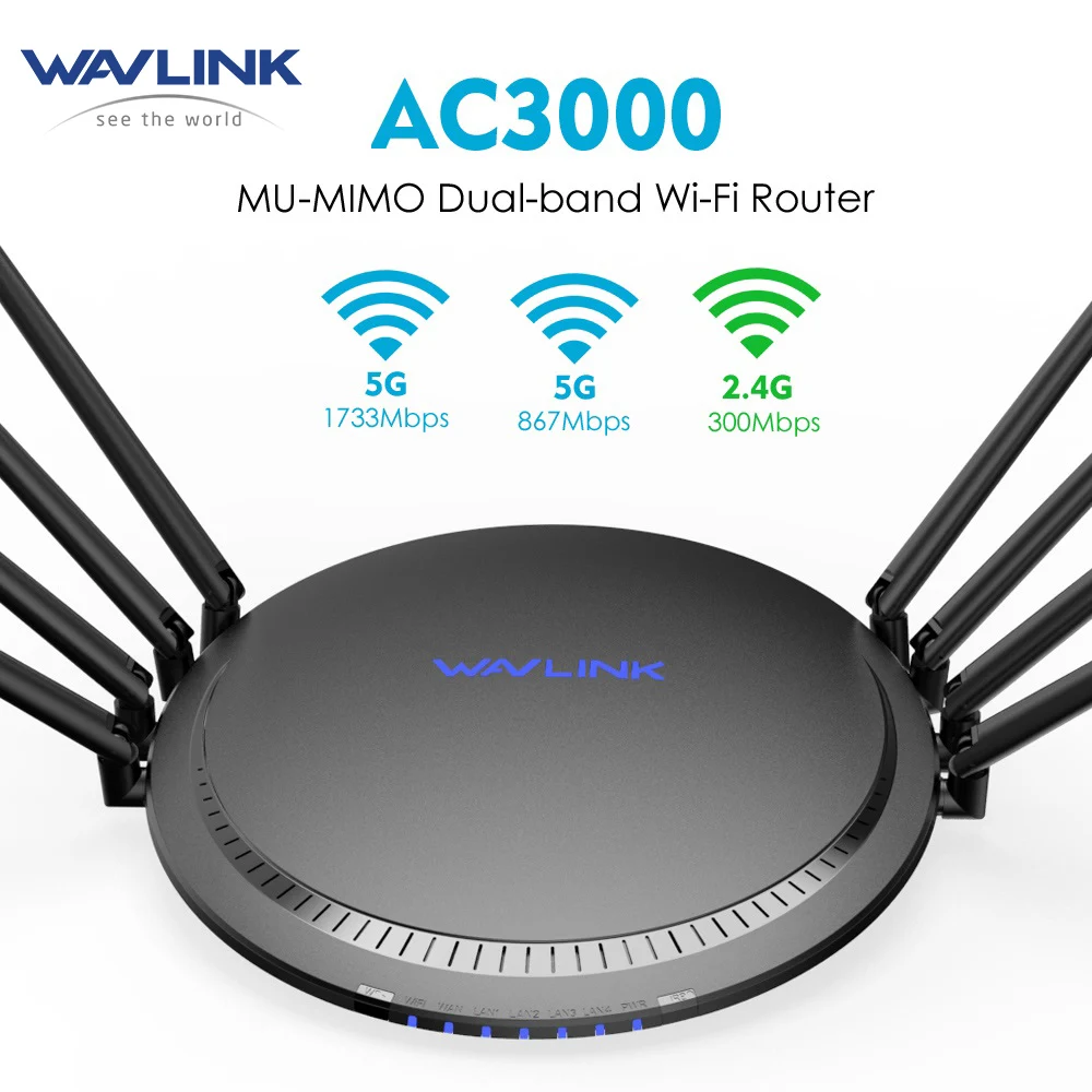 

Wavlink AC3000 Gigabit Tri Band 2,4G/5G беспроводной WIFI роутер домашний Wifi Range Extender беспроводной усилитель сигнала Roteador EU