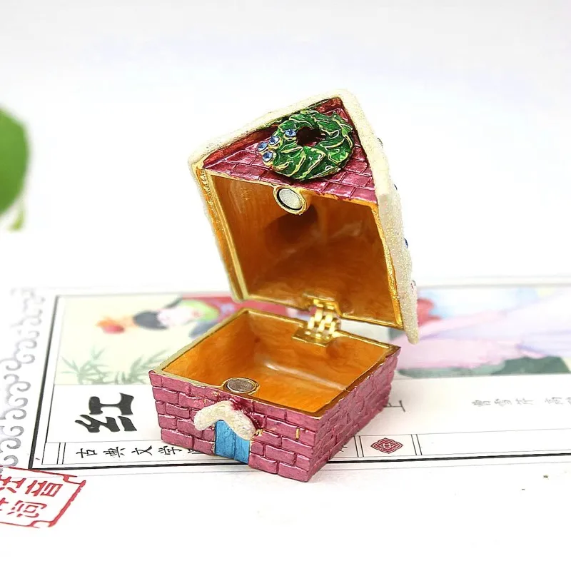 Рождественский Снежный дом статуэтка эмалированные ювелирные изделия