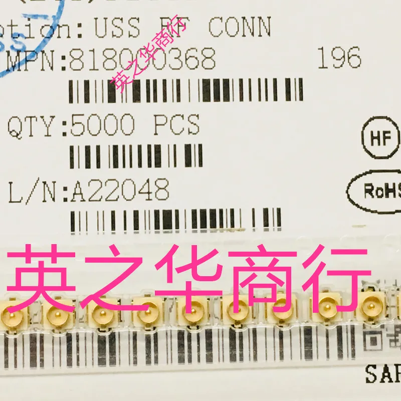 

50pcs orginal new Subminiature Coaxial Connector (USS RF Series) ECT, P/N: 818000368