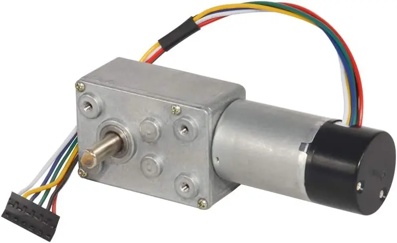 

DC Geared Motor with Encoder 12V 45RPM for Custom Servo,Arduino Robotics,RC Car Model and 3D Printers,DIY Engine Toy