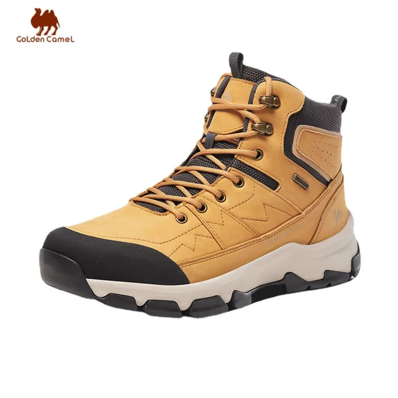 Golden Camel Hiking Shoes Men Boots Winter 2022 Sneakers Outdoor Sport Shoes Non-slip Wear-resistant High-top Ankle Boot for Men