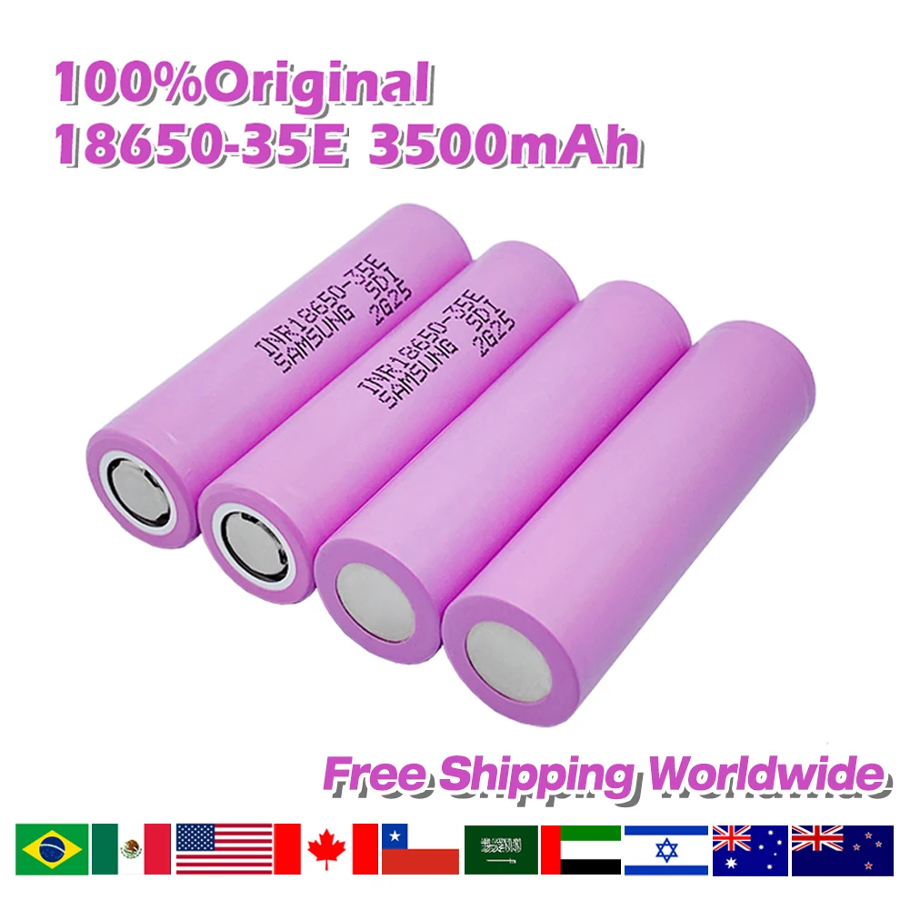 

Free shipping Brand new original 18650 lithium battery 3500mAh 3.7v 25A 35E high power battery for power tools INR18650