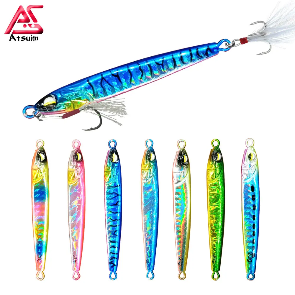 

AS Metal Pesca 20g30g40g Shore Spoon Cast Jig Artificial Bait Lure Fishing Sea Bass Angler Fast Jigging Swimbait Tackle Leurre