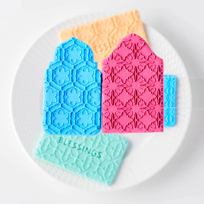 

Muslim Islamic Fondant Reverse Stamp Eid Al-Fitr Pattern Bisuit Mold Dessert Pastry Embossing Cookie Cutter Cake Decoration Tool