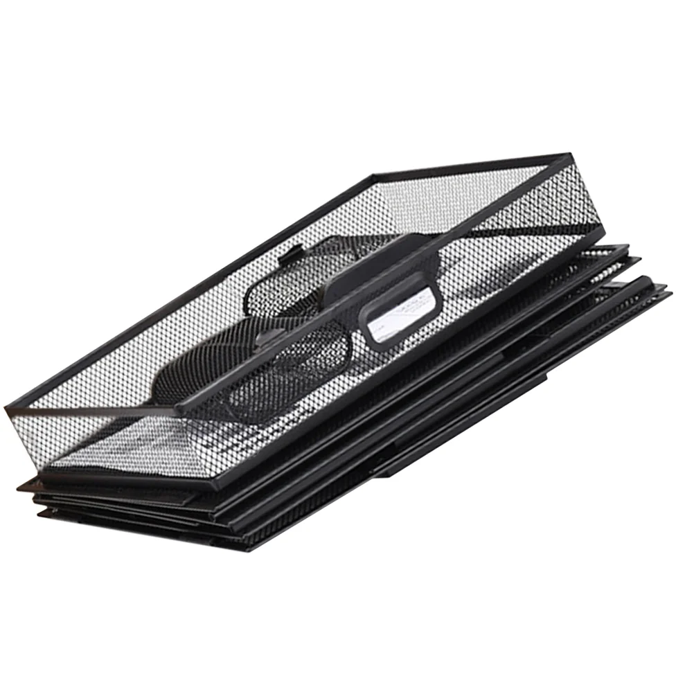 

Paper Tray Organizer Desk Desktop Metal Net Vertical Office Storage Shelf File Wrought Iron 4 Tier