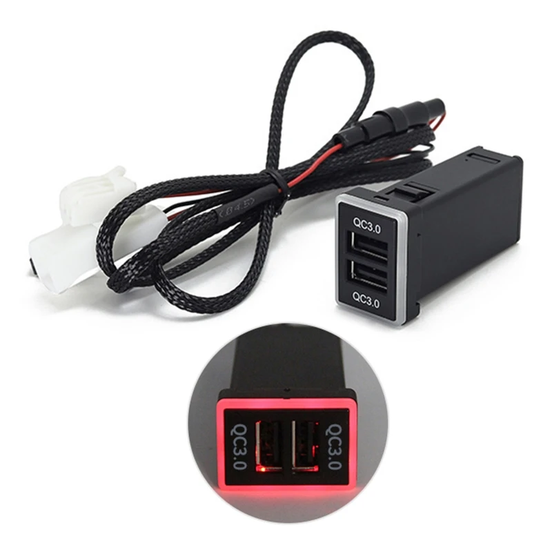 

Автомобильное зарядное устройство с двумя USB-портами, 5 В, 3 А, 9 В, 2 А