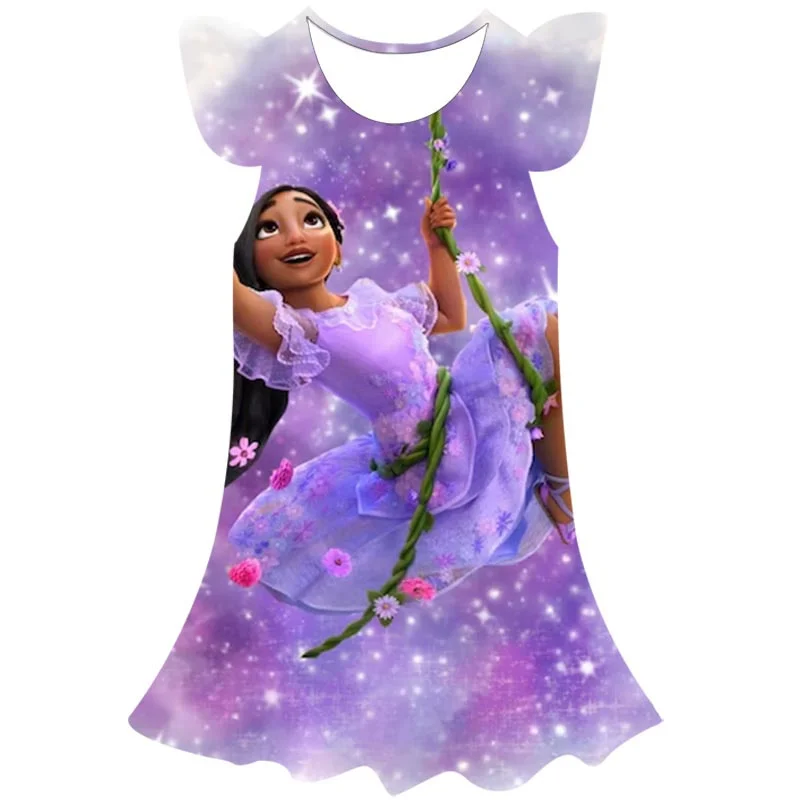 

1-10 Year New Charm Girls Encanto Dress Children Halloween Girls Costume Mirabel Princess Cosplay Party Christmas Vestido Frocks