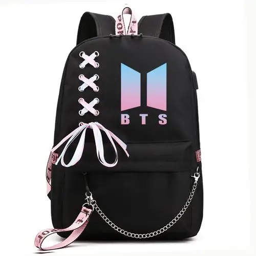 BTS компьютер большой емкости для отдыха из ткани Оксфорд рюкзак школьный стиль