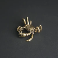 antique brass crab table top decoration bafanglaicai creative tea pet decoration antique miscellaneous