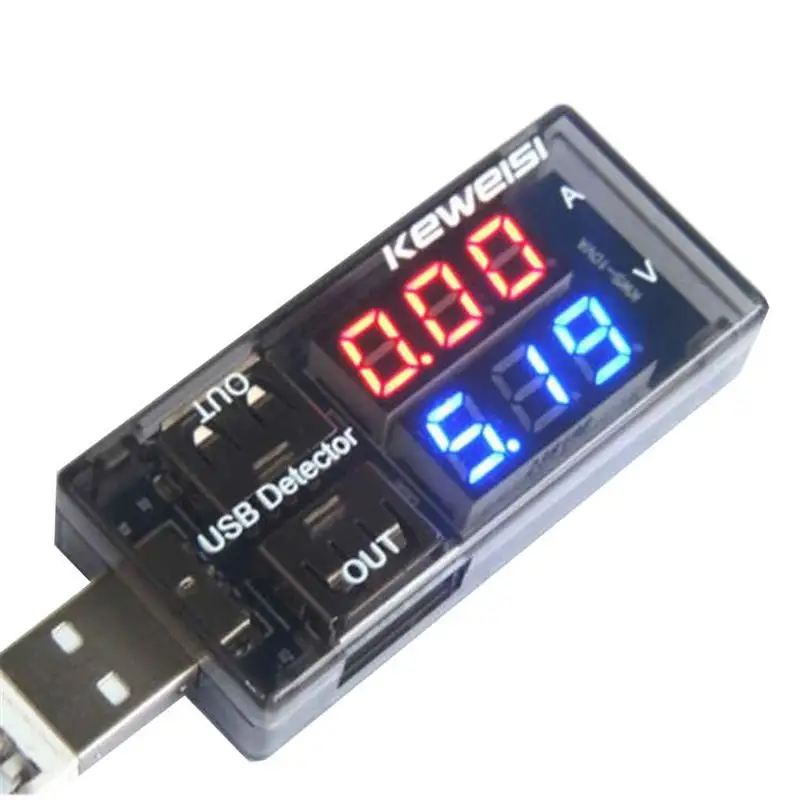 USB Charger Doctor Red+Blue Dual USB Current Voltage Charging Detector Tester Battery Voltmeter Ammeter Charger Doctor  - buy with discount