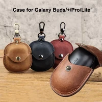 genuine leather case for samaxung galaxy buds pro plus live buds bluetooth wireless earphone bag charging box cover funda