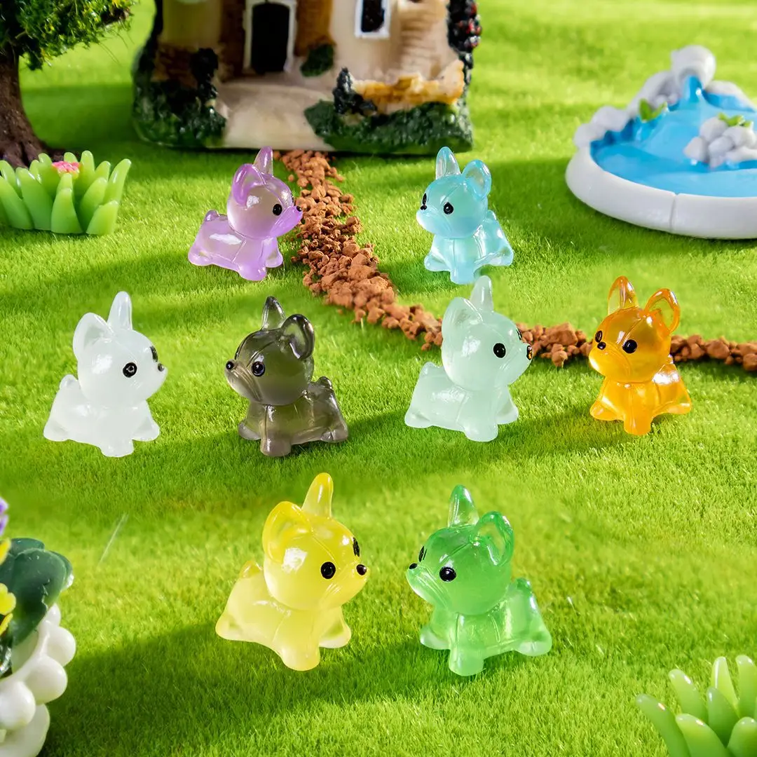 

KINGONEDOM Мини-бульдоги из смолы, светящиеся