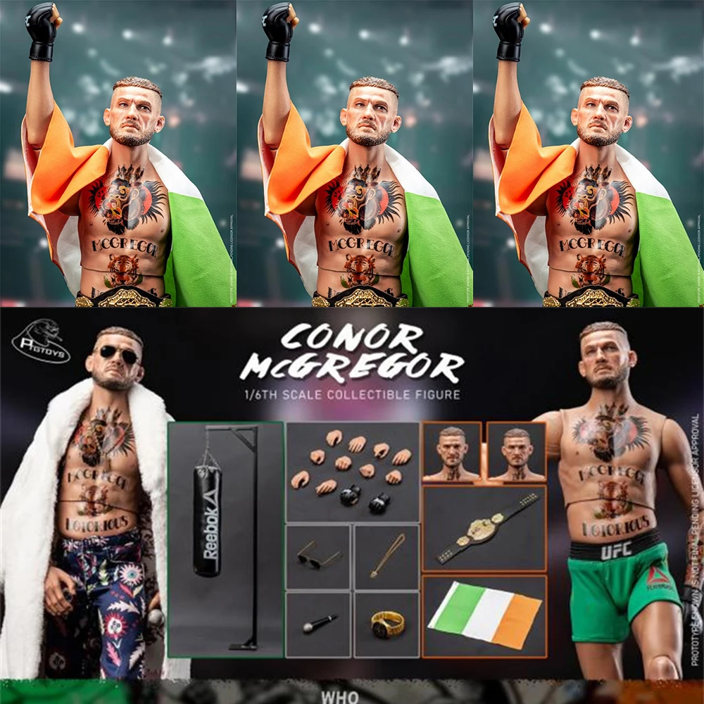 

1/6 Conor Mcgregor Outstanding Heavyweight Irish Fighting Boxer 12Inch Action Figures Model Best Collection PTGTOYS PT-8602