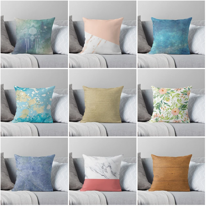 

Pattern Decorative Cushions Pillowcase Polyester Cushion Cover Throw Pillow Sofa Decoration Pillowcover 40 45 50 60 cm