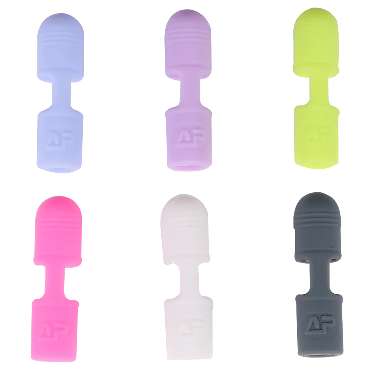 

6pcs Protective Cover Stylus Pen Silicone Sleeve Anti-lost Detachable Nib Tip Compatible (Light Purple + White +