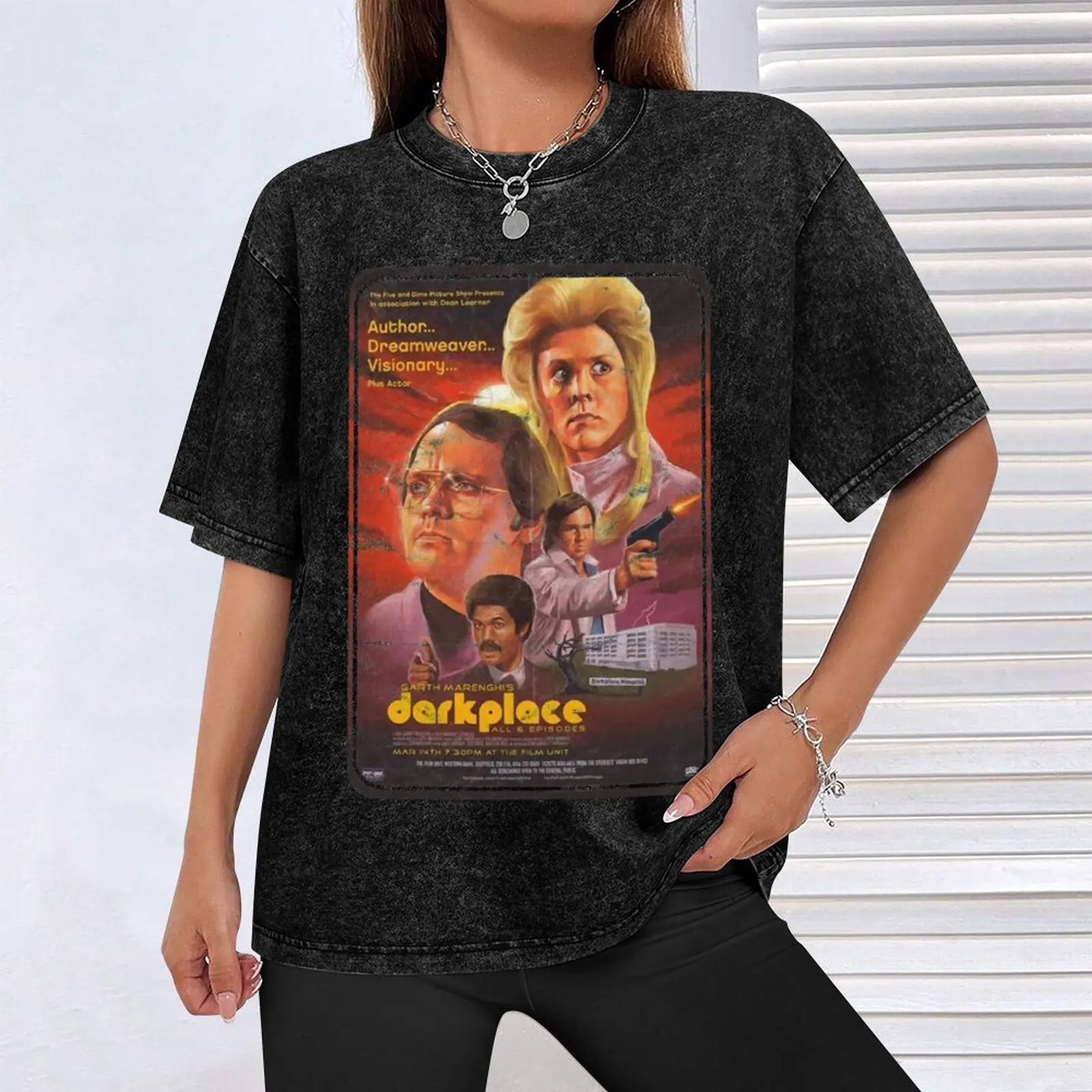 Фото Футболка Garth Marenghi - Darkplace (с эффектом потертости), большой размер, базовая повседневная футболка №4