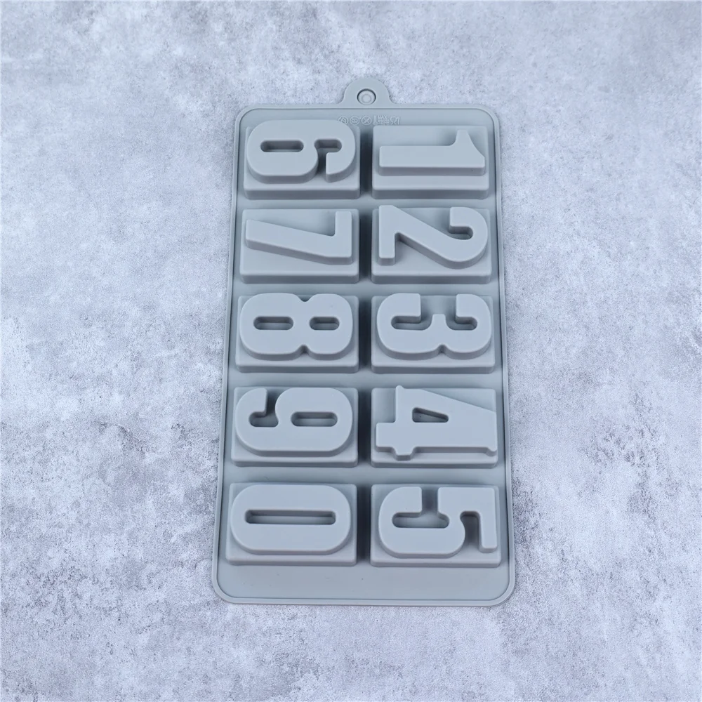 

0-9 арабские цифры эпоксидной смолы формы DIY ремесло цифровой номер кулон силиконовые формы торт украшения инструменты выпечки аксессуары