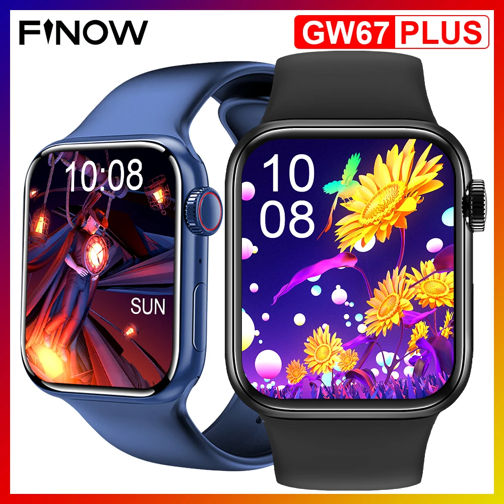 

Оригинальные Смарт-часы Finow GW67 Plus 2022 мужские iwo серии 7 Iwo Bluetooth звонки таможенные циферблаты спортивный фитнес-браслет PK W37Pro HW37