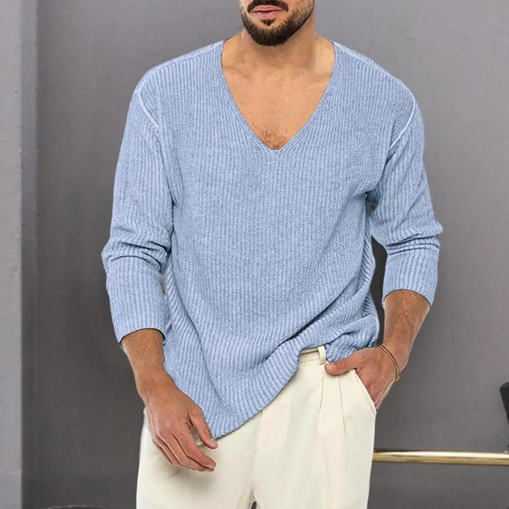 

Pullover Trendy Anti-shrink Spring Sweater Basic Spring Sweater Loose for Daily Wear