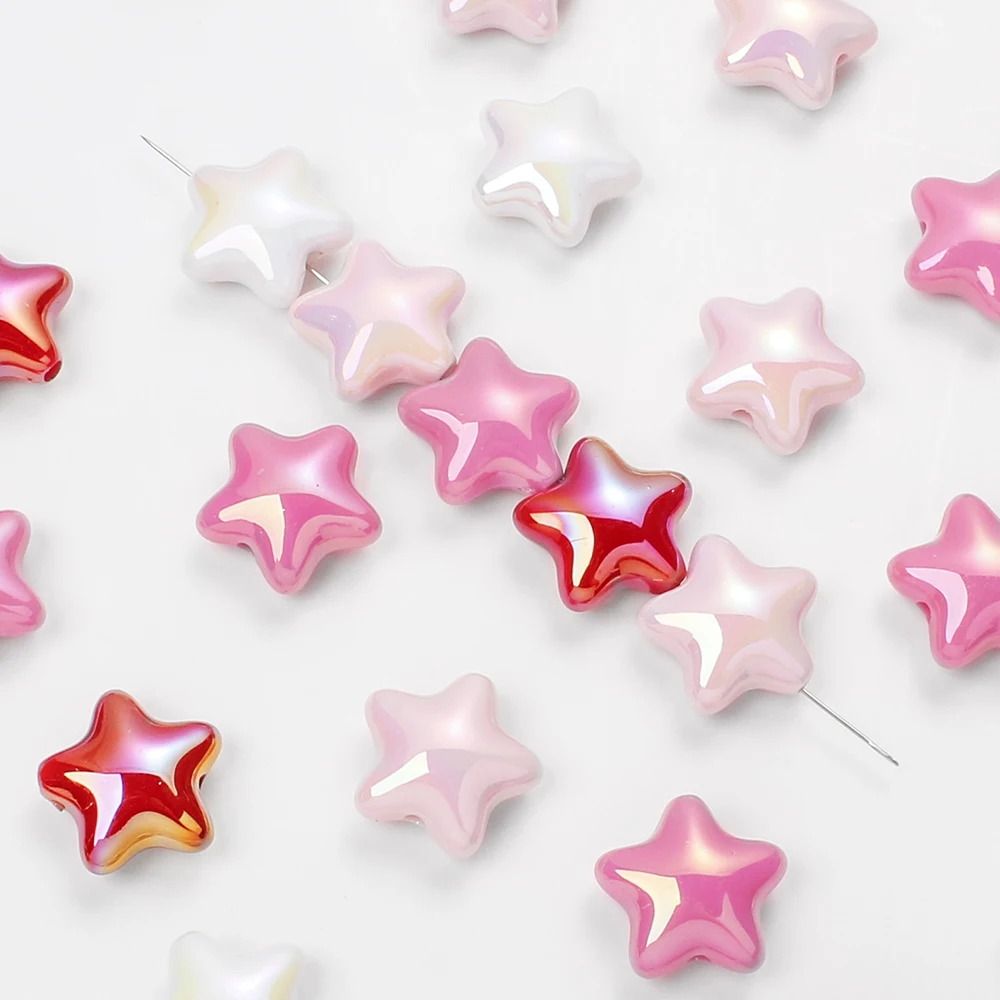 Акриловые бусины со звездами разных цветов разные цвета Ab 20 шт. россыпью для