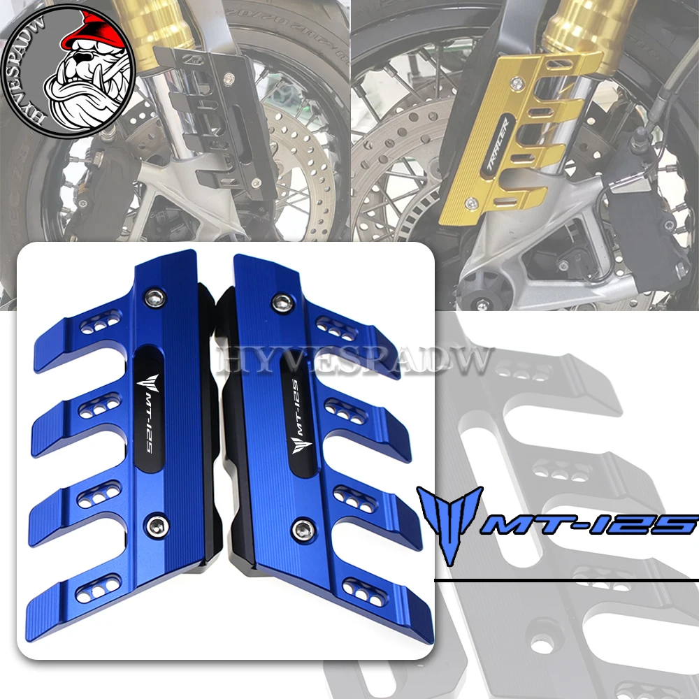 

With Logo For Yamaha MT-125 mt125 Motorcycle Aluminum mudguard side protection block front fender anti-fall slider Accessories