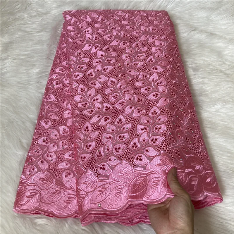 

African Lace Fabric 5 Yards Swiss Embroidered Guipure French Lace Fabric Mesh Cord Net Nigerian Lace Fabrics for Wedding 2380