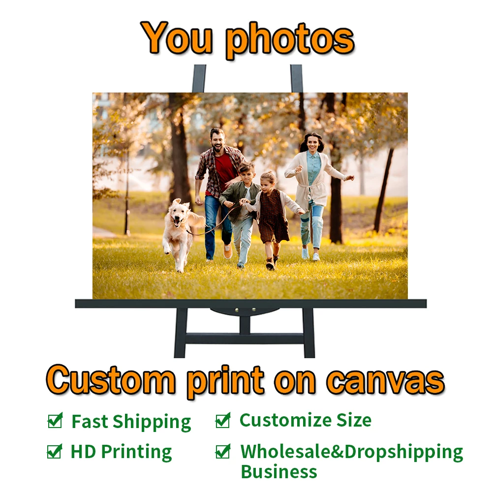 

Custom Spray Printing on Canvas Painting Personalized Photo Print Posters Artwork Gift for Home Decoration Pictures