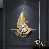 modern nordic wall clock golden sailing atmosphere living room dining room mute clock wall mounted simple fashion clock