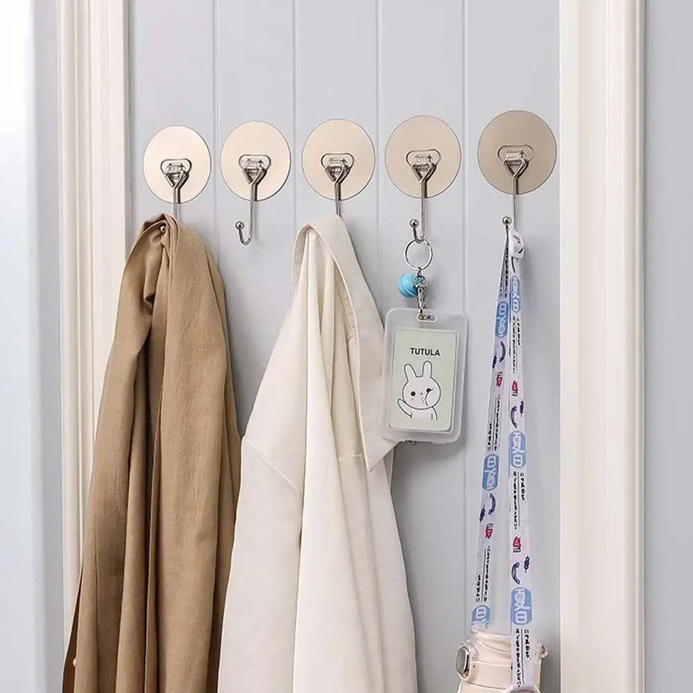 

New Large Wall Hook Hook Strong Transparent Rustproof Waterproof Adhesive Heavy Load Rack Home Storage Tools