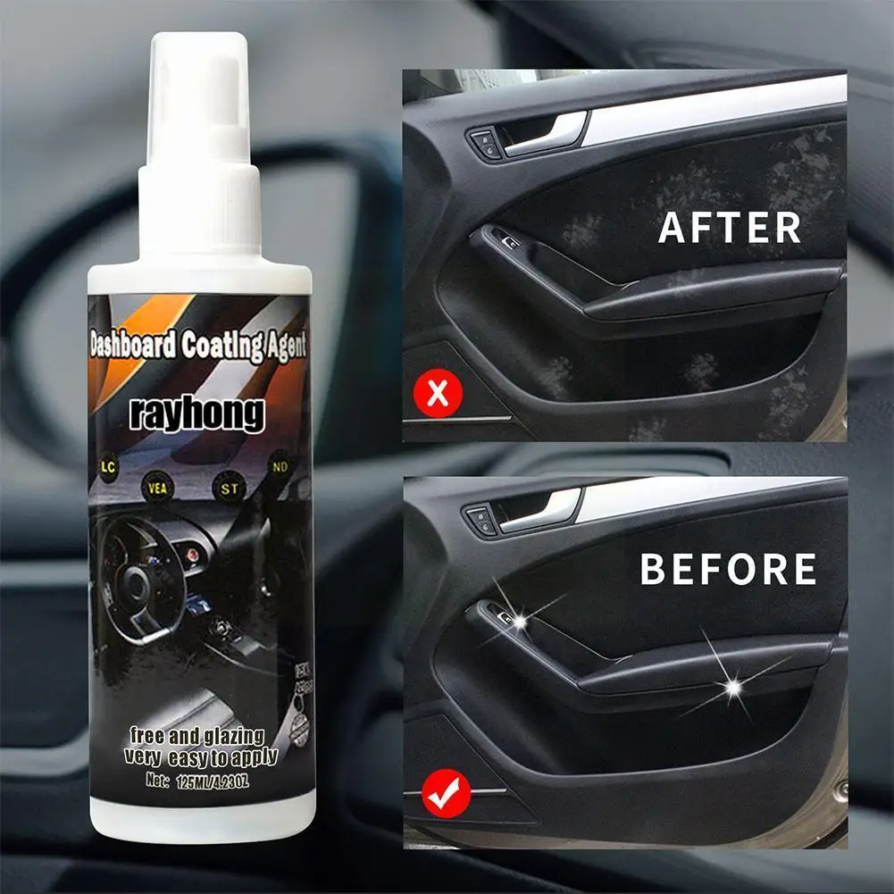 

125ml Plastic Parts Retreading Restore Agent Wax Car Renovating Repair Interior Instrument Auto Agent Maintenance Panel Cle F2j2