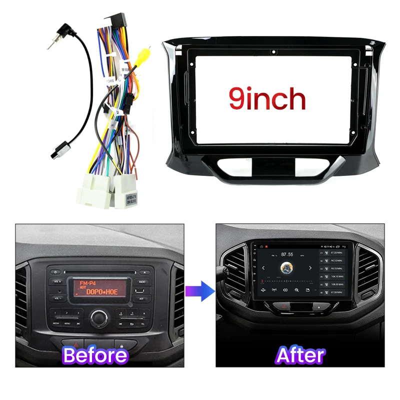 Автомобильный радиоприемник 2 Din 9 дюймов облицовка для LADA X-ray Xray 2016-2019 рамка