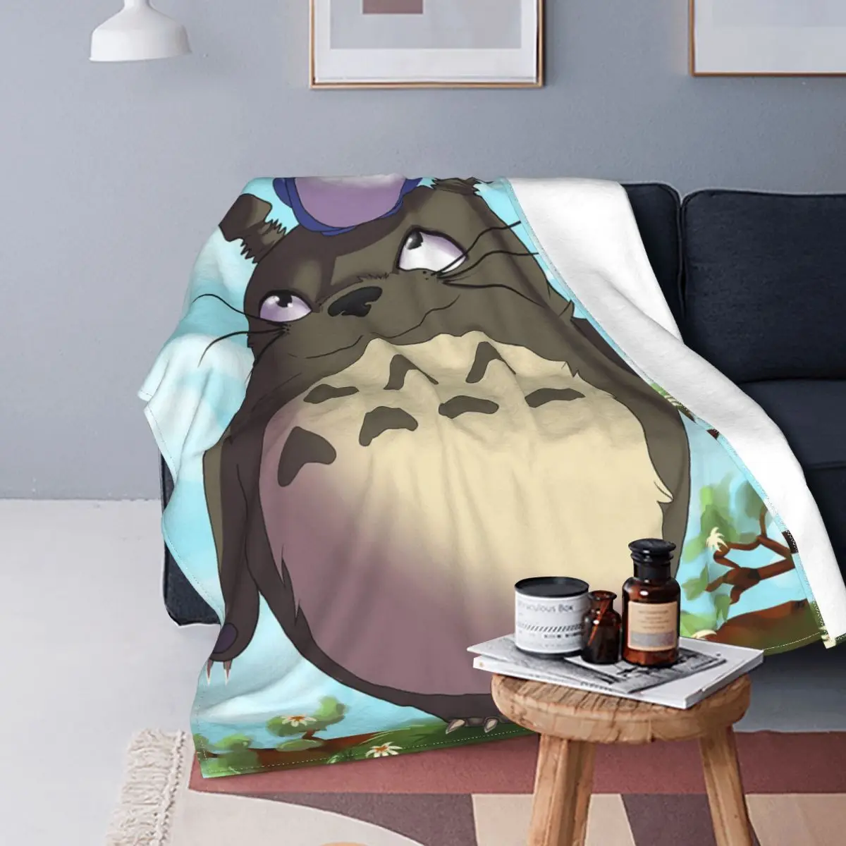 

My Neighbor Totoro Blankets Anime Tonari No Totoro Flannel Throw Blankets Bedroom Sofa Portable Soft Warm Bedsprea