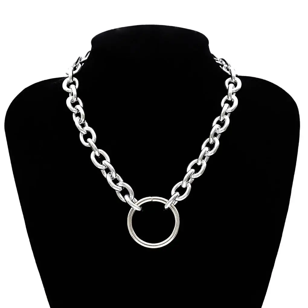 

Necklace beauty neck punk lady hollow round Pendant Chain Link Necklace / bracelet Jewelry