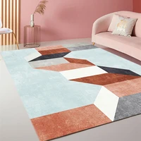 custom printed carpet home sofa floor mat bedroom warm color rugs geometric rectangle luxury nordic living room table foot pad
