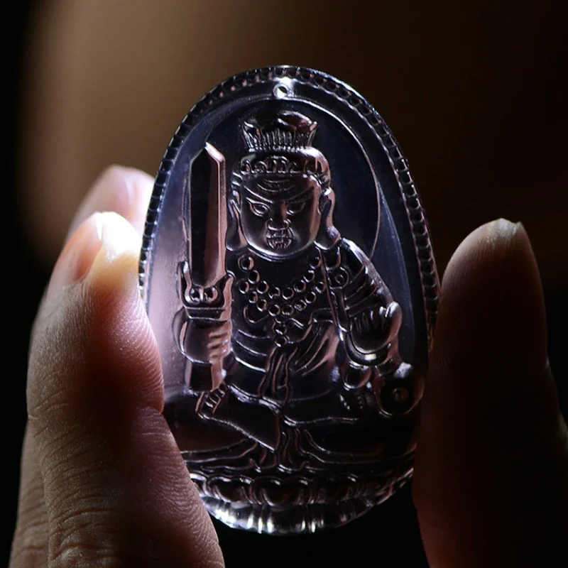 Хит продаж святой покровитель из натурального ледяного обсидиана восемь