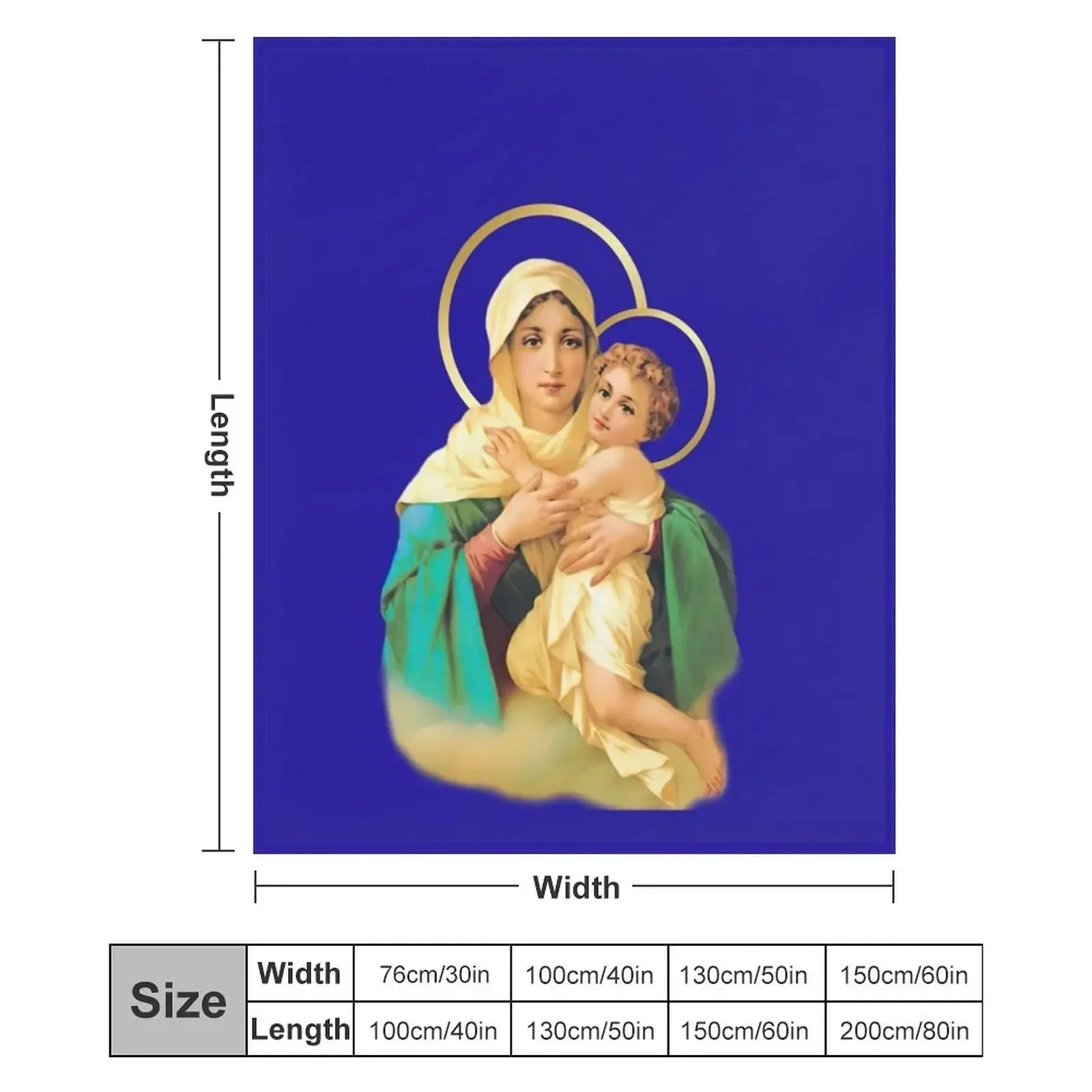 Одеяло Богоматери Шенстштата Девы Марии Католическая Святая 2020-020 Thins Роскошные