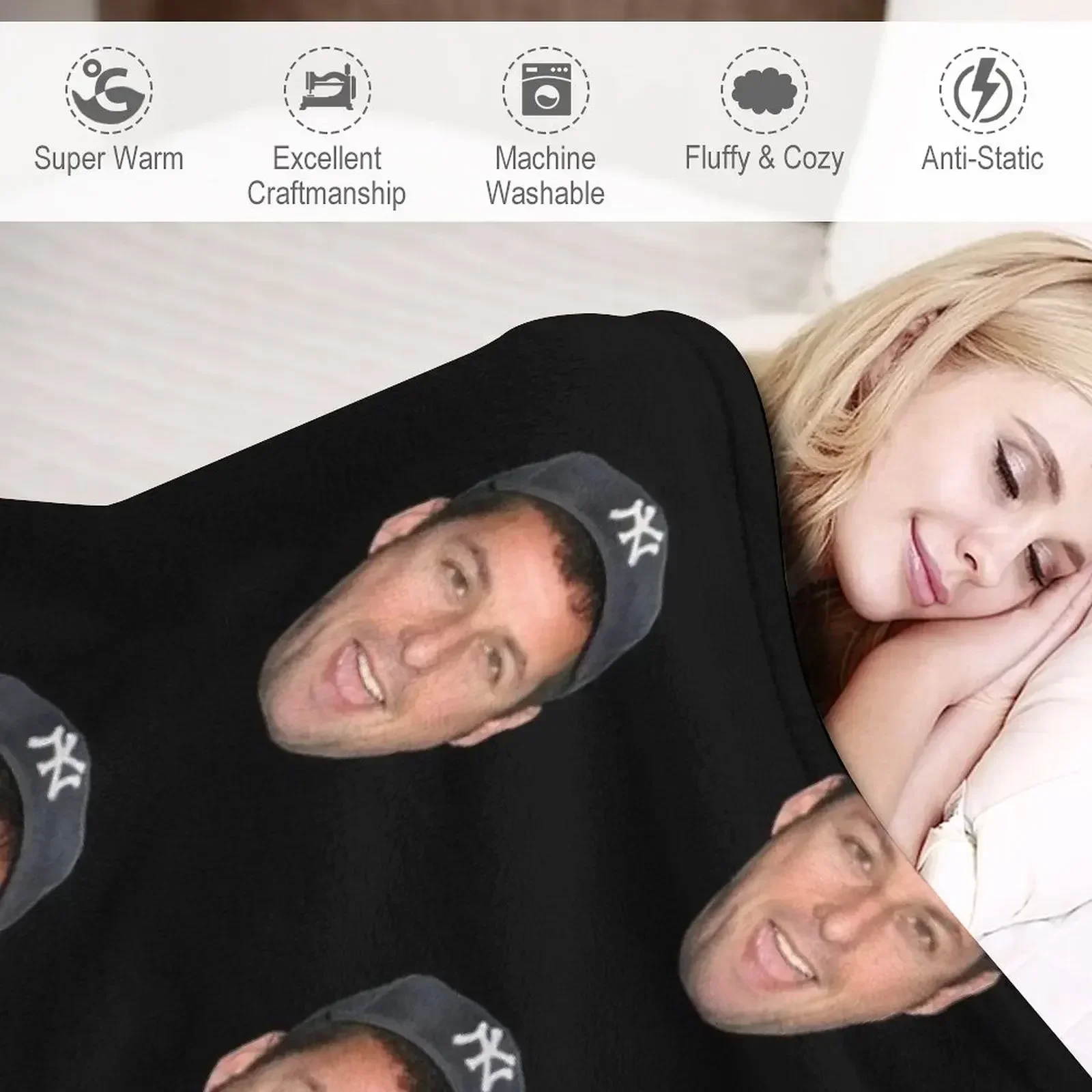 Классическая футболка с изображением лица Adam Sandlers 3150 дизайнерское одеяло