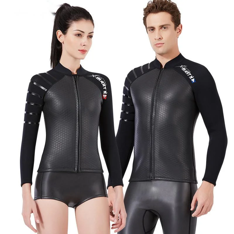 

3mm Neoprene Smooth Leather Wetsuit Men and Women Jackets Surfing Suit Swimming Snorkeling Scuba Diving Swimsuit Spearfishing